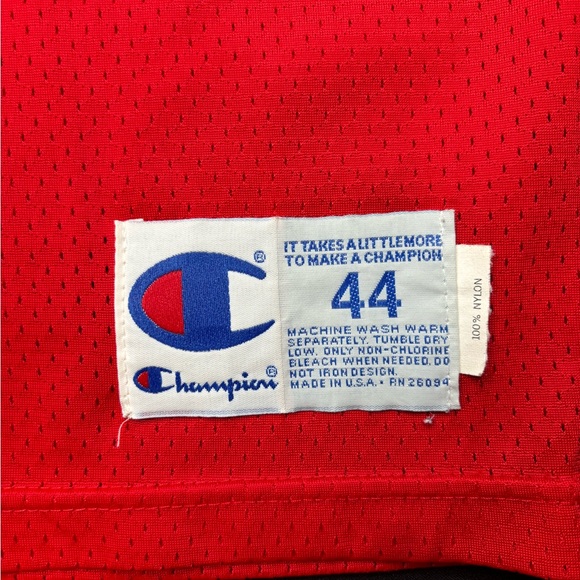 Kansas City Chiefs Joe Montana Jersey Mens Size 44 Champion Red Vintage - Picture 2 of 7